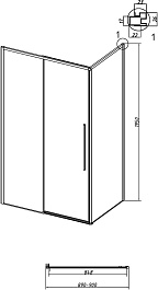 Grossman Боковая стенка Galaxy 90x195 профиль золото сатин стекло прозрачное – фотография-11